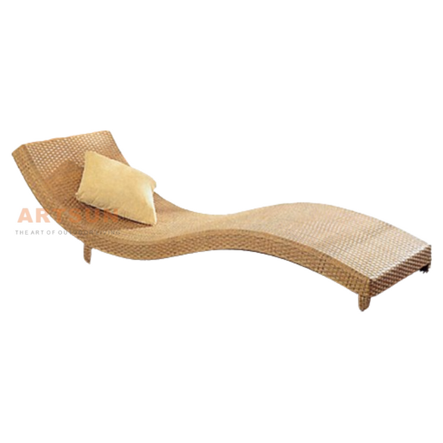 Modern ao ar livre reclinável Rattan Sunger para spa e jardim
