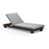 Estilo europeu de alumínio ao ar livre cama de sol espreguiçadeira com mesa lateral