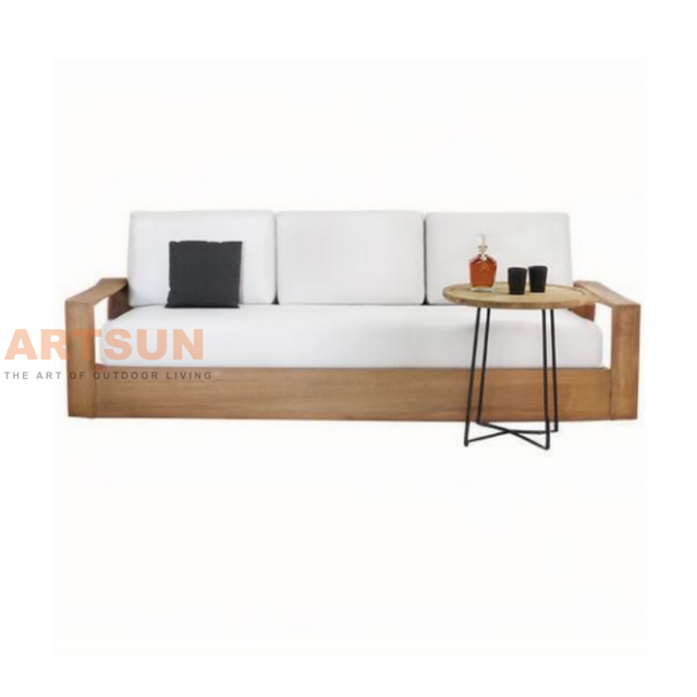 Conjunto de sofá externo de madeira de teca de alta qualidade