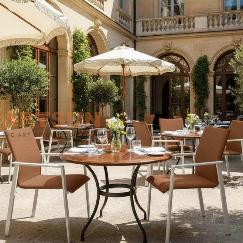 Cadeira de jantar ao ar livre à prova d'água para restaurante 