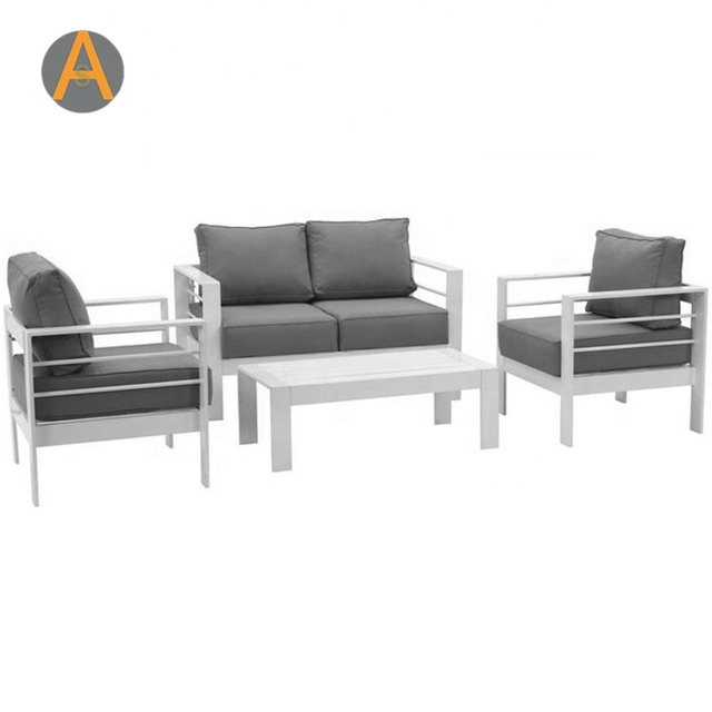 Sofá de jardim modular de pátio de alumínio Whitel Conjunto para varanda