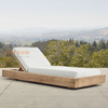 Hotel Resort Beach Single Teak Wood Chaise Lounge