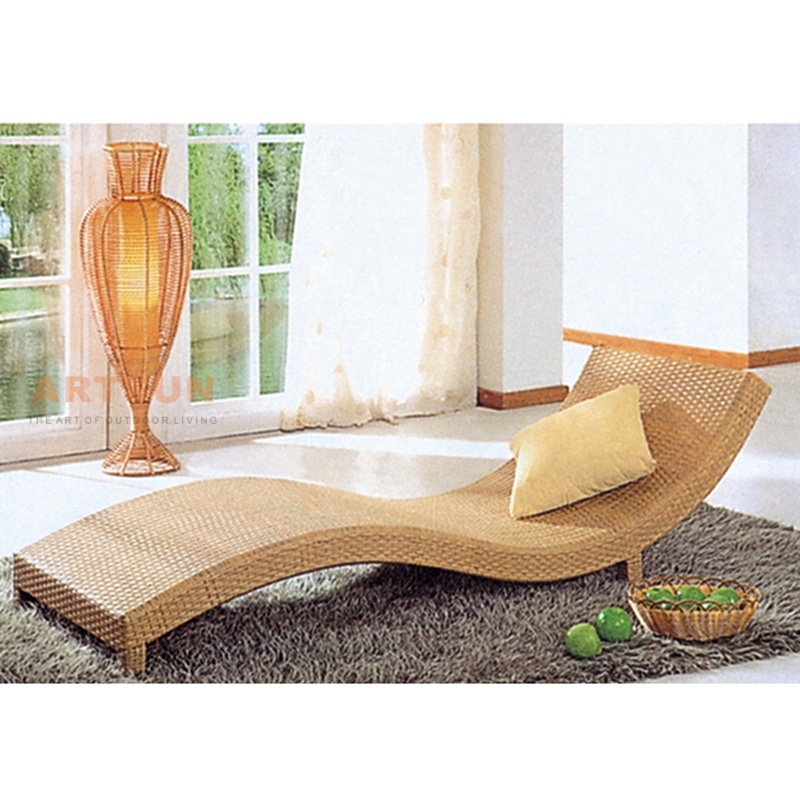 Modern ao ar livre reclinável Rattan Sunger para spa e jardim