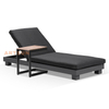 Estilo europeu de alumínio ao ar livre cama de sol espreguiçadeira com mesa lateral