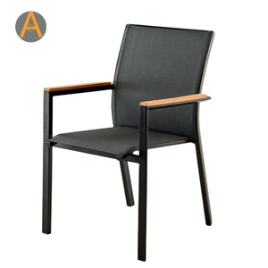 Design moderno Móveis ao ar livre Cadeira de jardim de alumínio empilhável para café