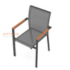 Design moderno, cadeira ao ar livre de jardim de alumínio empilhável para café