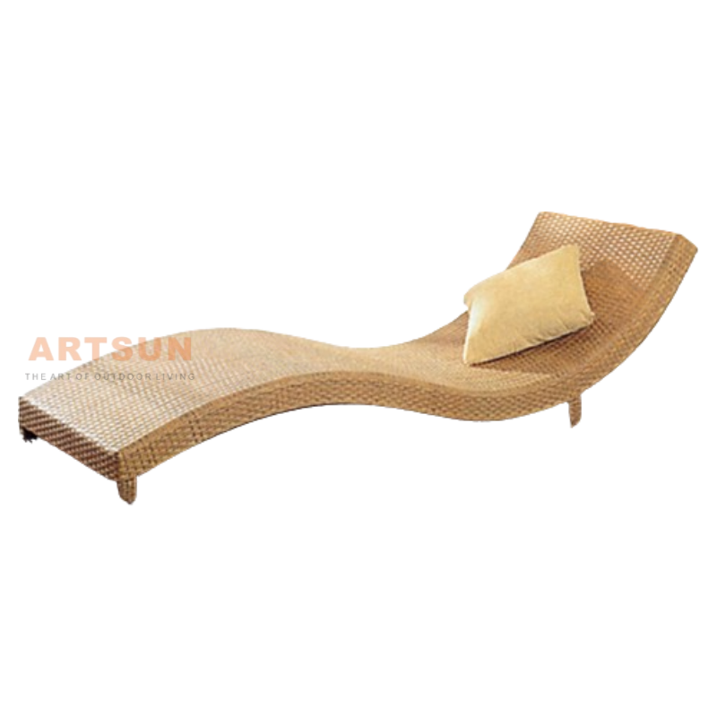 Modern ao ar livre reclinável Rattan Sunger para spa e jardim