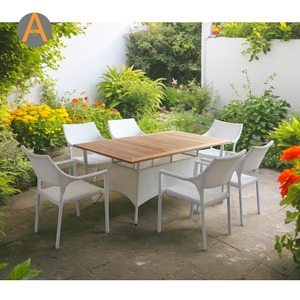 Conjunto de mesa de jardim de vime de alto desempenho