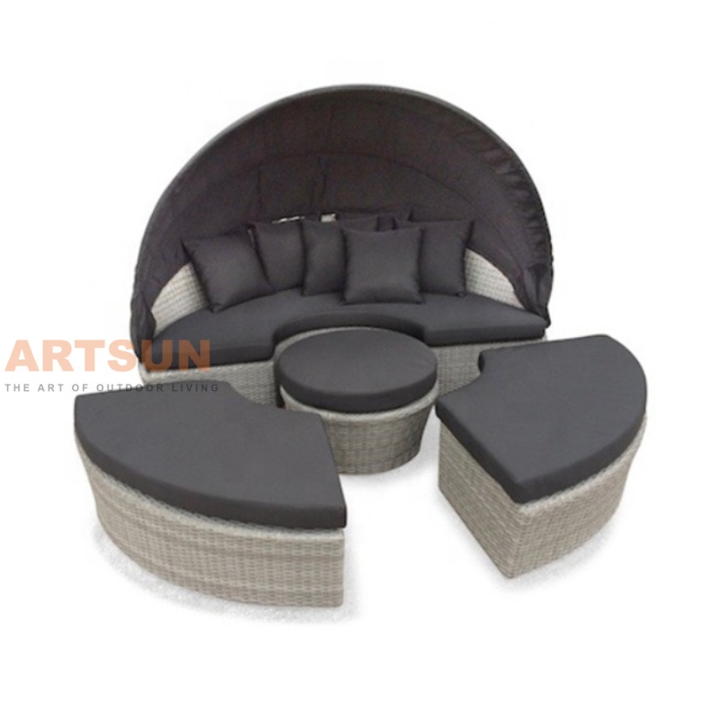 Design secional Móveis ao ar livre Rattan de tamanho grande