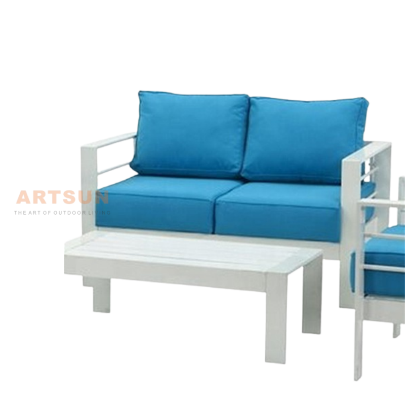 Sofá de jardim modular de pátio de alumínio Whitel Conjunto para varanda