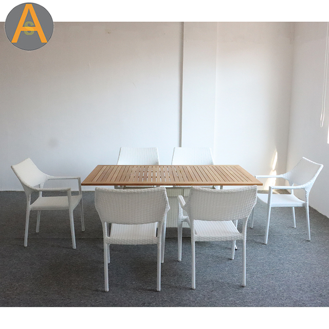 Conjunto de mesa de jardim de vime de alto desempenho