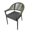 Cadeira de jardim de vime de vime de vime de metal por atacado de fábrica para varanda ao ar livre