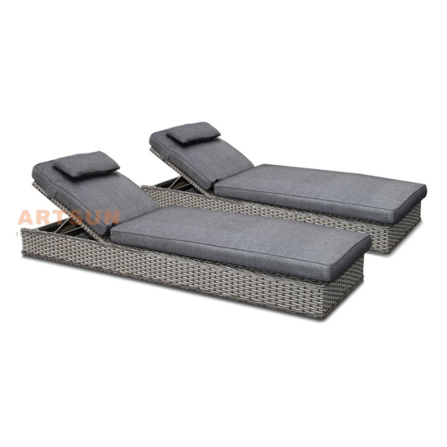  Reclinado de Rattan Sunger de Rattan para o Hotel Villa
