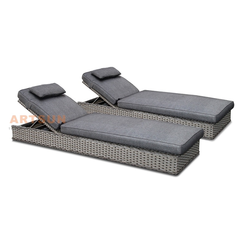  Reclinado de Rattan Sunger de Rattan para o Hotel Villa