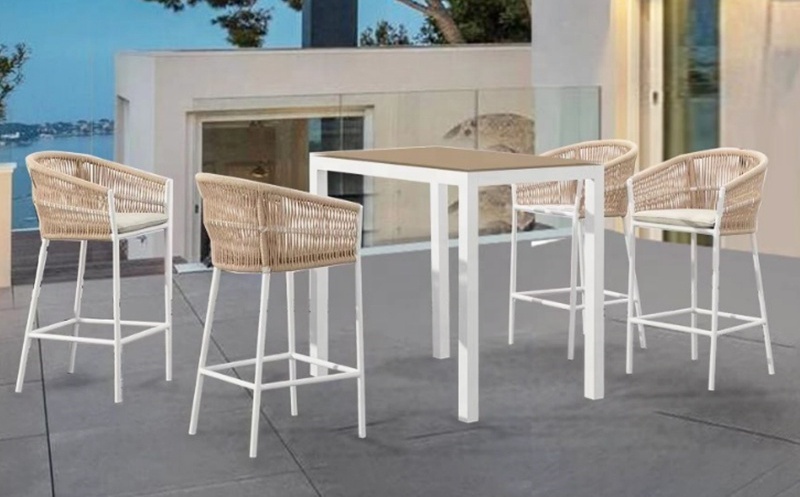 Recursos anti-Rust para conjuntos de mesa de barra externa