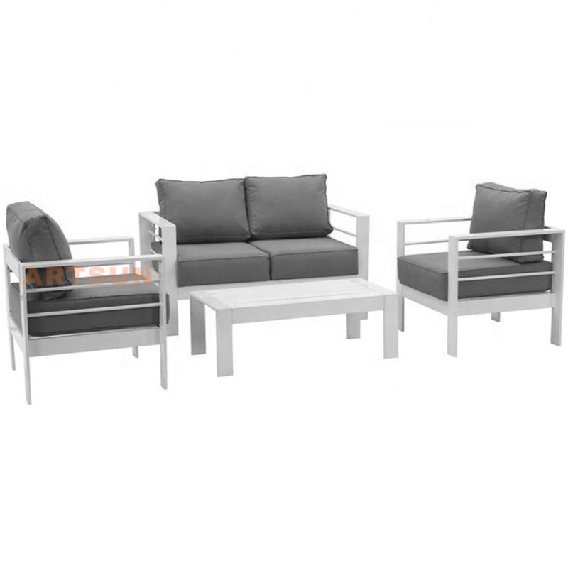 Sofá de jardim modular de pátio de alumínio Whitel Conjunto para varanda