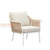 Sofá de corda de tecido externo eleganct atemporal