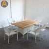 Conjunto de mesa de jardim de vime de alto desempenho