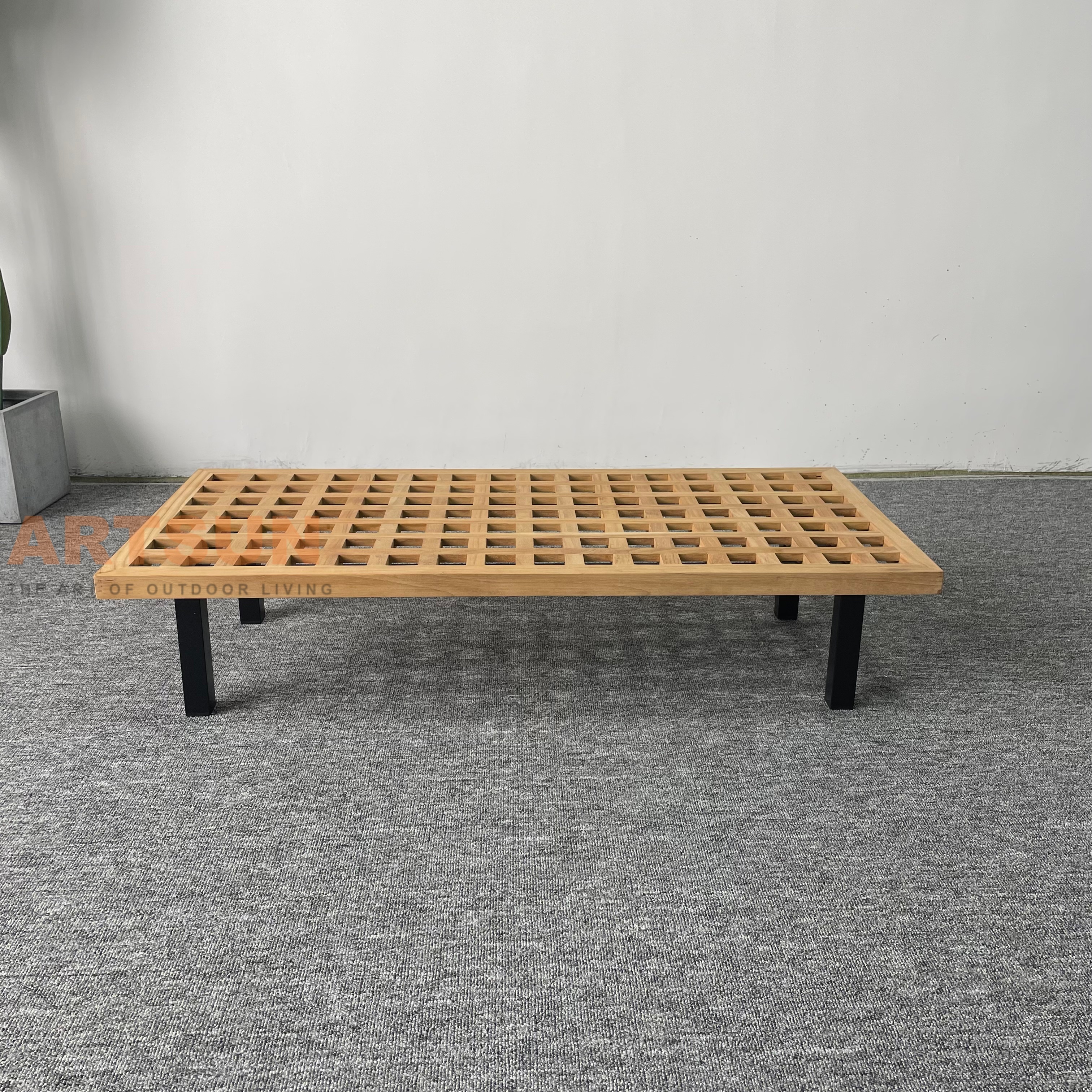 Sofá de jardim de vime de alta qualidade com almofada