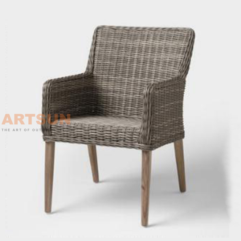  Cadeira de vime de jardim ao ar livre para terraço de quintal