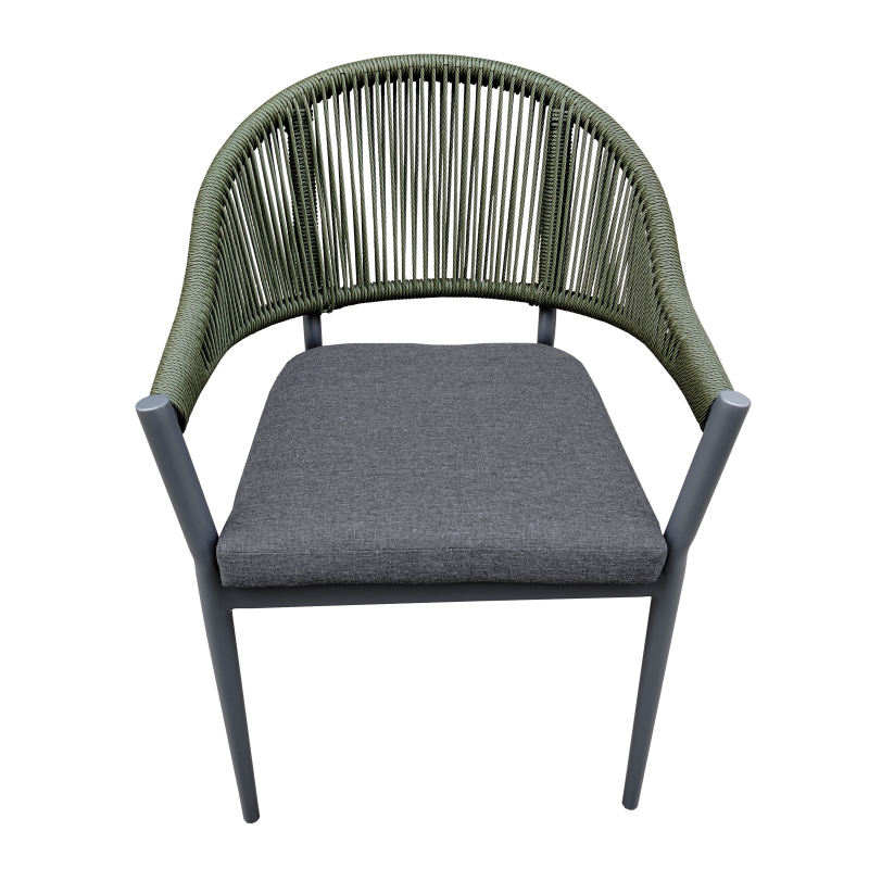 Cadeira de jardim de vime de vime de vime de metal por atacado de fábrica para varanda ao ar livre