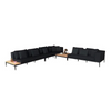 Conjunto de sofá seccional de lounge ao ar livre de madeira mais favorável