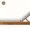 Hotel Resort Beach Chaise Lounge Teak Wood Frame Sun Fread para o lado da piscina externa