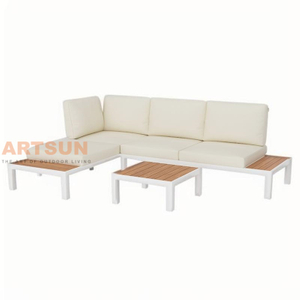 Conjunto de sofá de canto em forma de L para lazer resistente a todos os climas