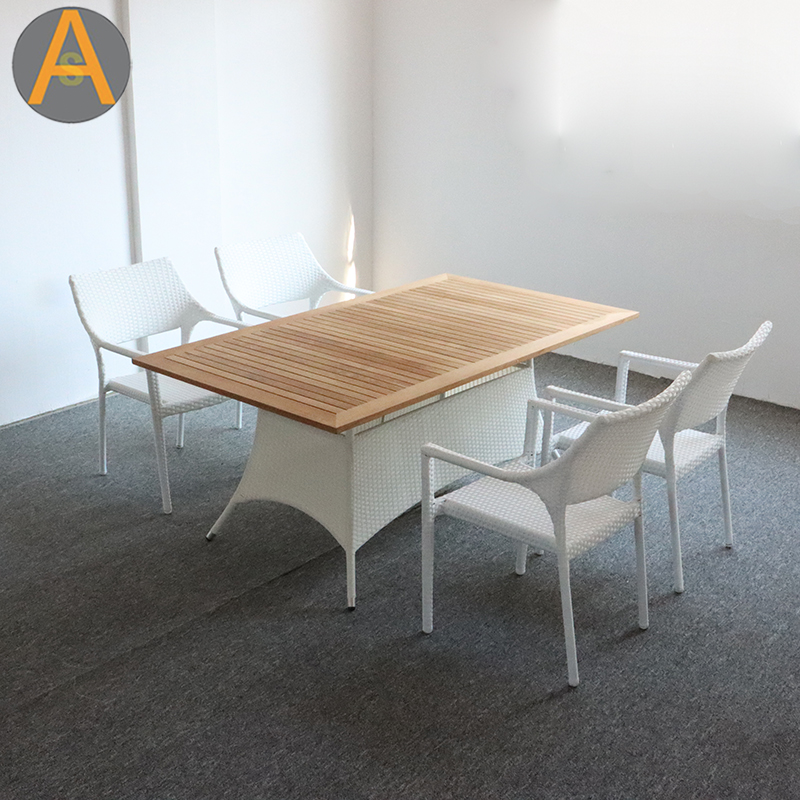 Conjunto de mesa de jardim de vime de alto desempenho