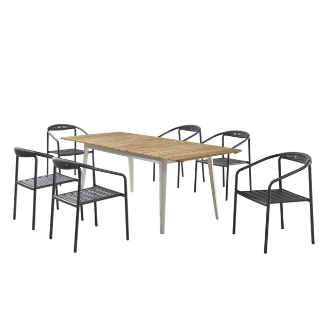Cadeiras de mesa ao ar livre de alumínio em pó de alta qualidade para pátio