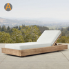 Hotel Resort Beach Chaise Lounge Teak Wood Frame Sun Fread para o lado da piscina externa