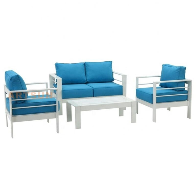 Sofá de jardim modular de pátio de alumínio Whitel Conjunto para varanda