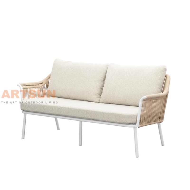 Sofá de corda de tecido externo eleganct atemporal