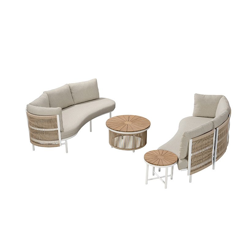 Conjunto de sofá de jardim ao ar livre em alumínio