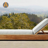 Hotel Resort Beach Chaise Lounge Teak Wood Frame Sun Fread para o lado da piscina externa