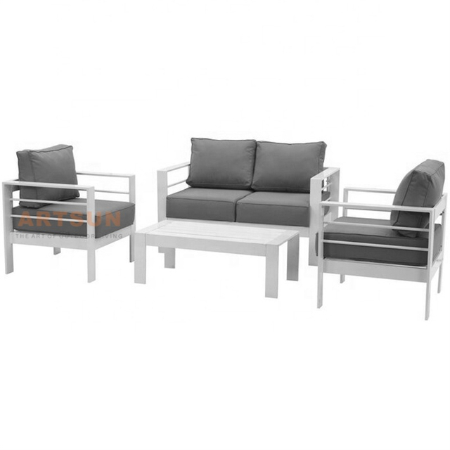 Sofá de jardim modular de pátio de alumínio Whitel Conjunto para varanda
