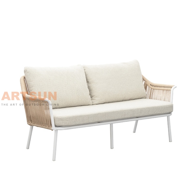 Sofá de corda de tecido externo eleganct atemporal