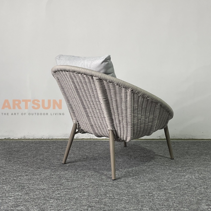 Hotel Modern Outdoor Patio PE Rattan Sofá Conjunto