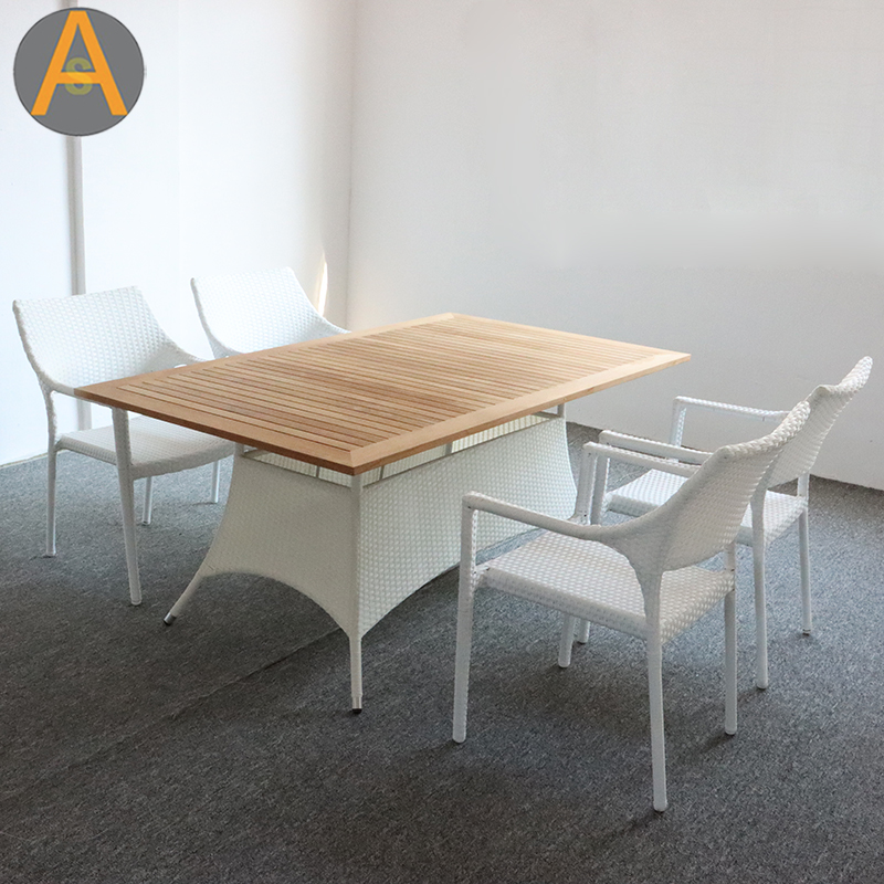 Conjunto de mesa de jardim de vime de alto desempenho