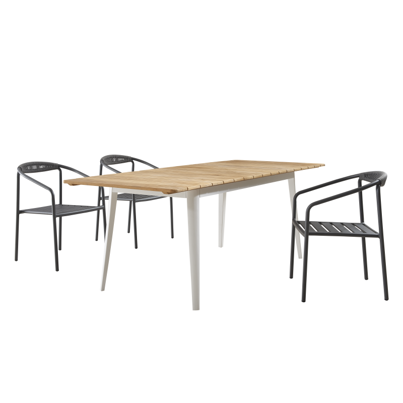 Cadeiras de mesa ao ar livre de alumínio em pó de alta qualidade para pátio