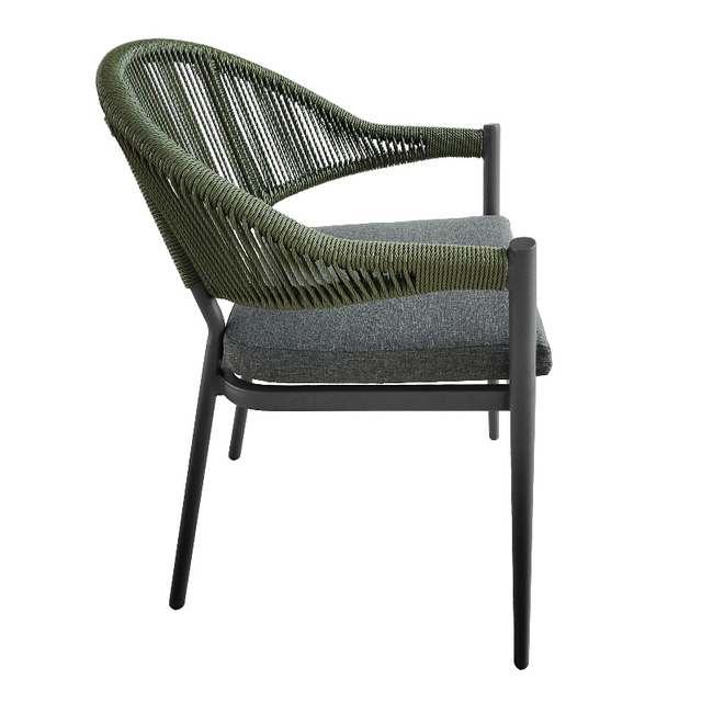 Cadeira de jardim de vime de vime de vime de metal por atacado de fábrica para varanda ao ar livre