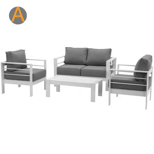Sofá de jardim modular de pátio de alumínio Whitel Conjunto para varanda