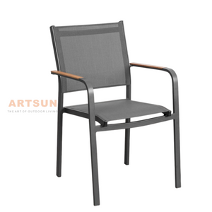 Cadeiras de jantar empilháveis ​​de design respirável para quintal