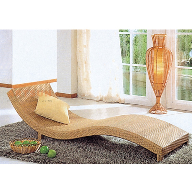 Modern ao ar livre reclinável Rattan Sunger para spa e jardim