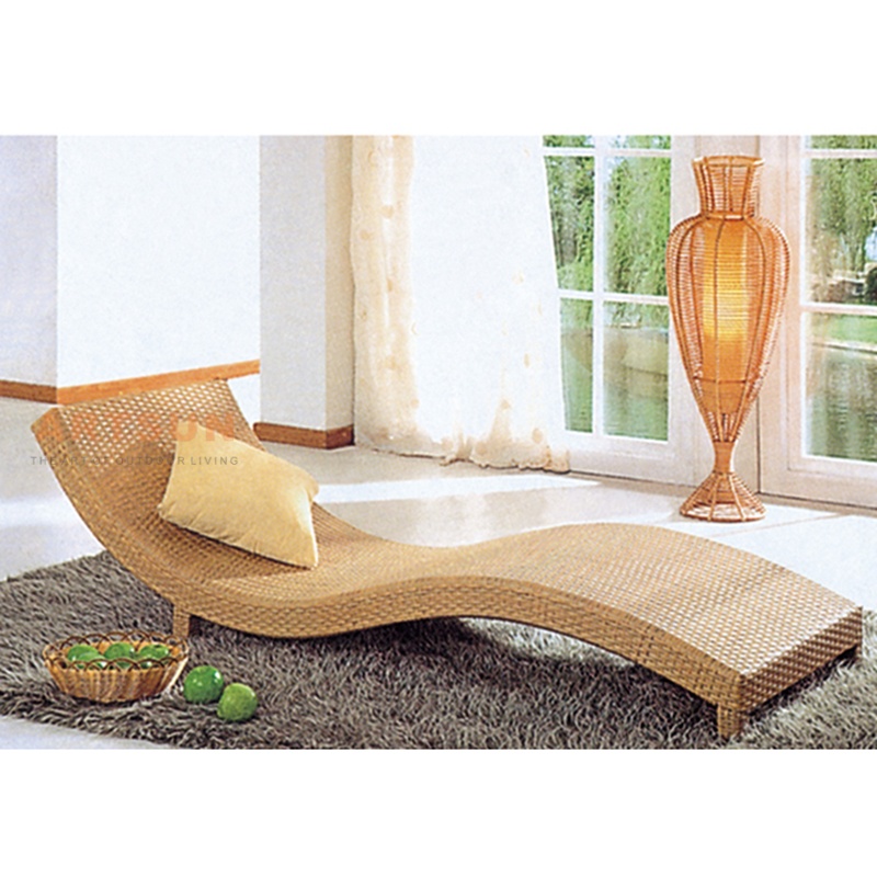 Modern ao ar livre reclinável Rattan Sunger para spa e jardim