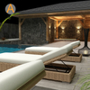 Espreguiçadeira reclinável do sol da cama de sol para piscina externa