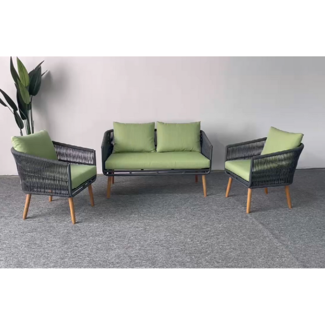 Sofá de jardim leve de corda mais popular para relaxar ao ar livre