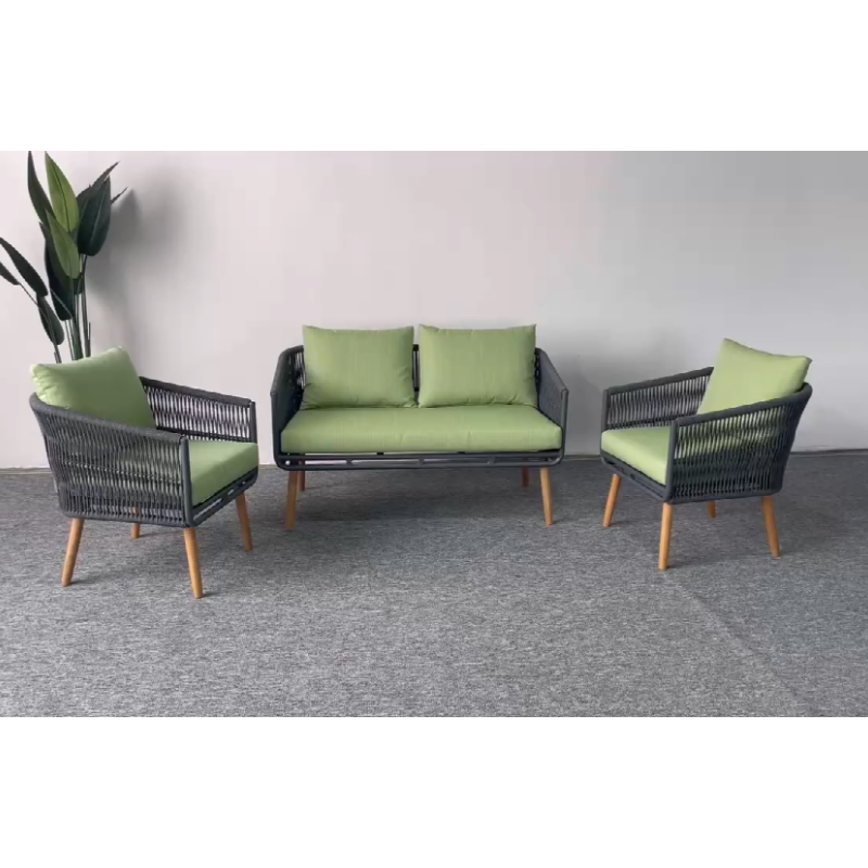 Sofá de jardim leve de corda mais popular para relaxar ao ar livre