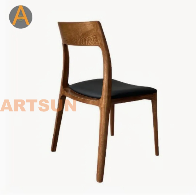 Design moderno, garantia de alta qualidade, empilhamento de móveis para casa, cadeiras de jantar para eventos de madeira sólida de longa duração para sala de jantar de hotel, restaurante e café